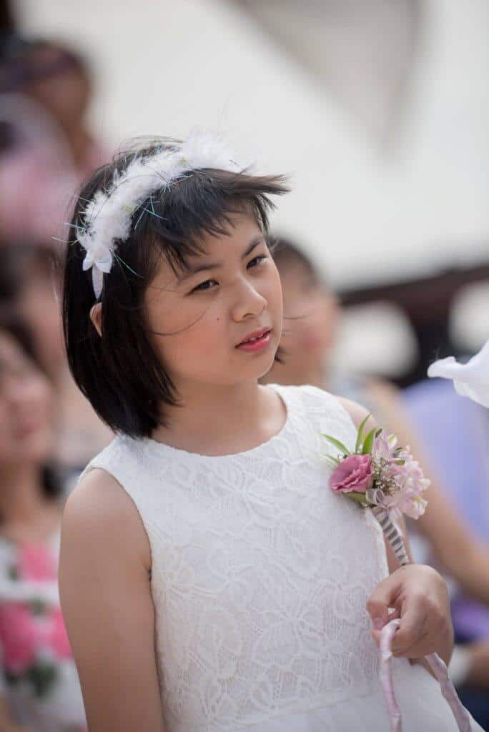 Flower girls at George and Gan Wan Wei's Villa Sanyanga wedding
