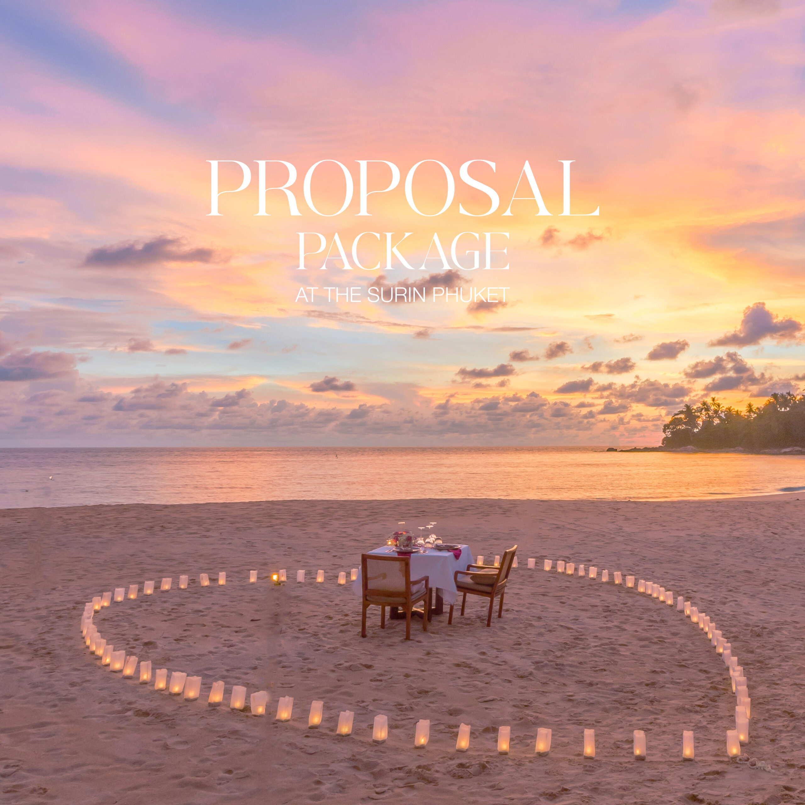 The Surin Phuket — intimate beach wedding dinner on the sand