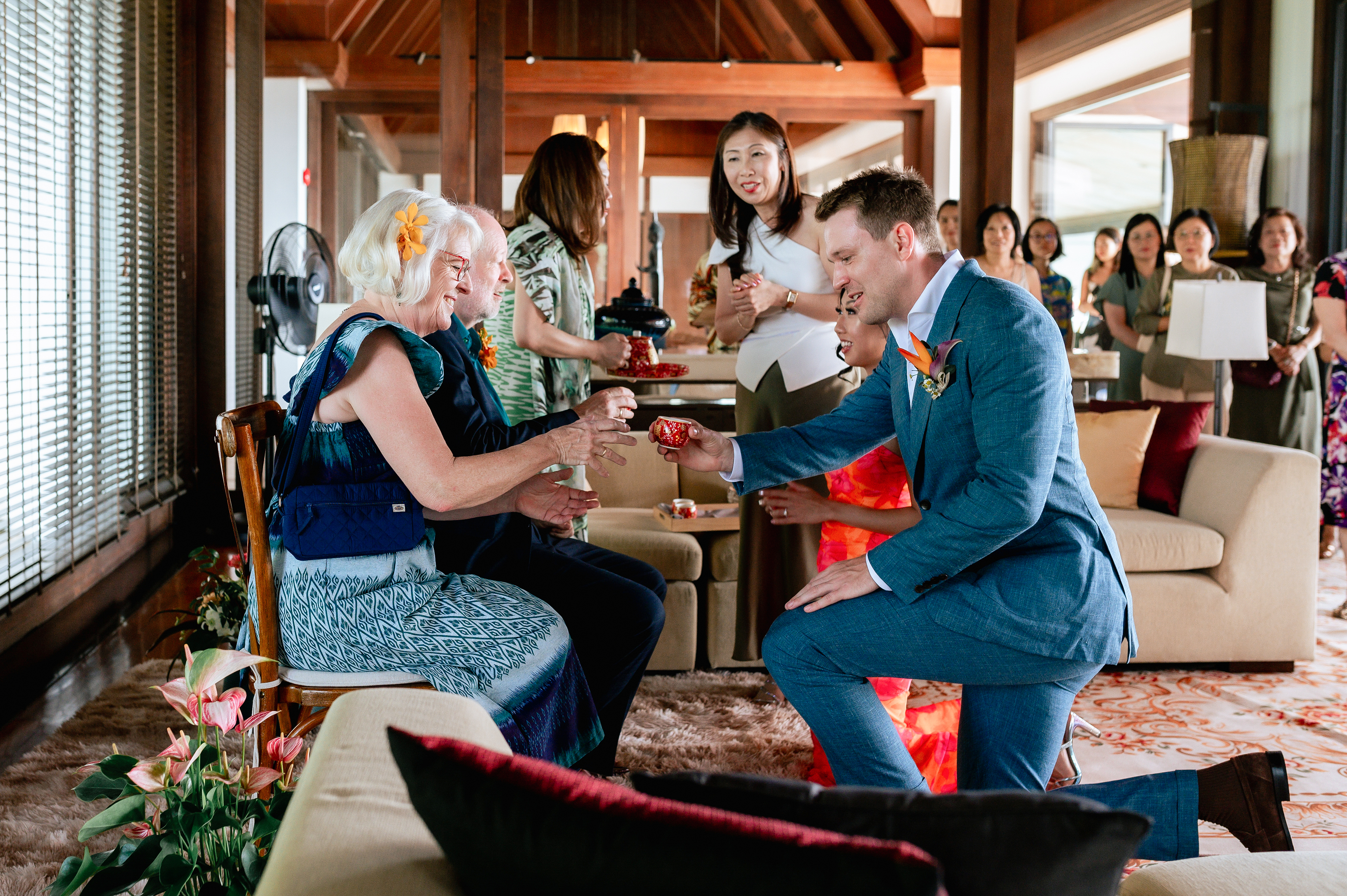 A quiet morning moment at Villa Aye ahead of Sarah and Simon's wedding