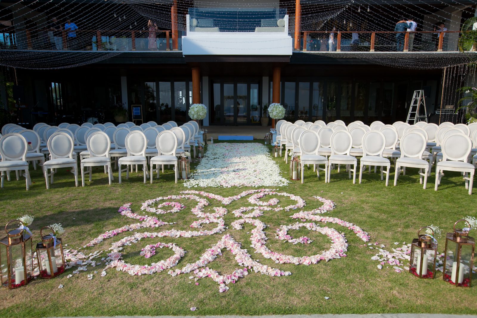 Villa Aye — sea view from the ceremony lawn