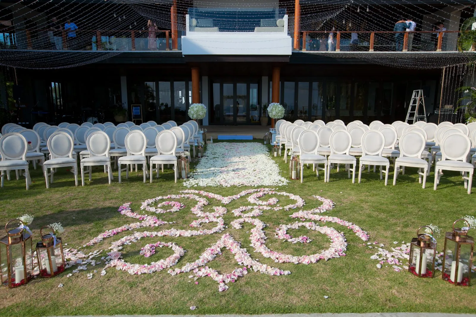 Villa Aye — sea view from the ceremony lawn