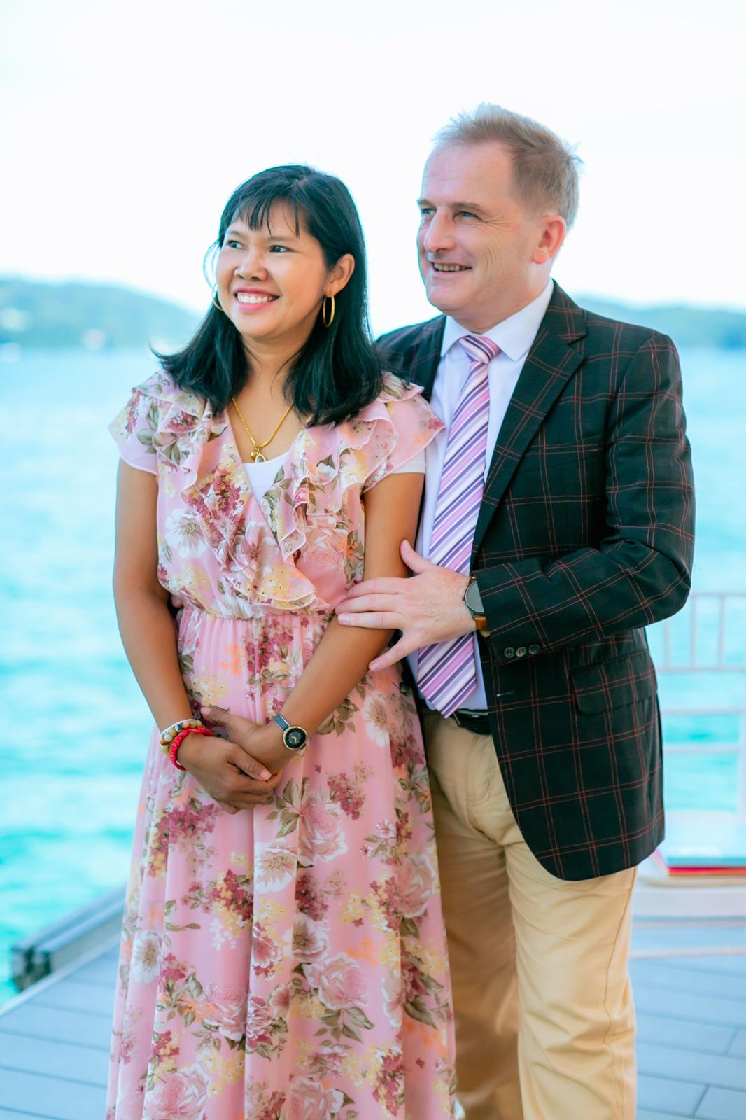 Paul and Supparin on their own wedding day in Phuket