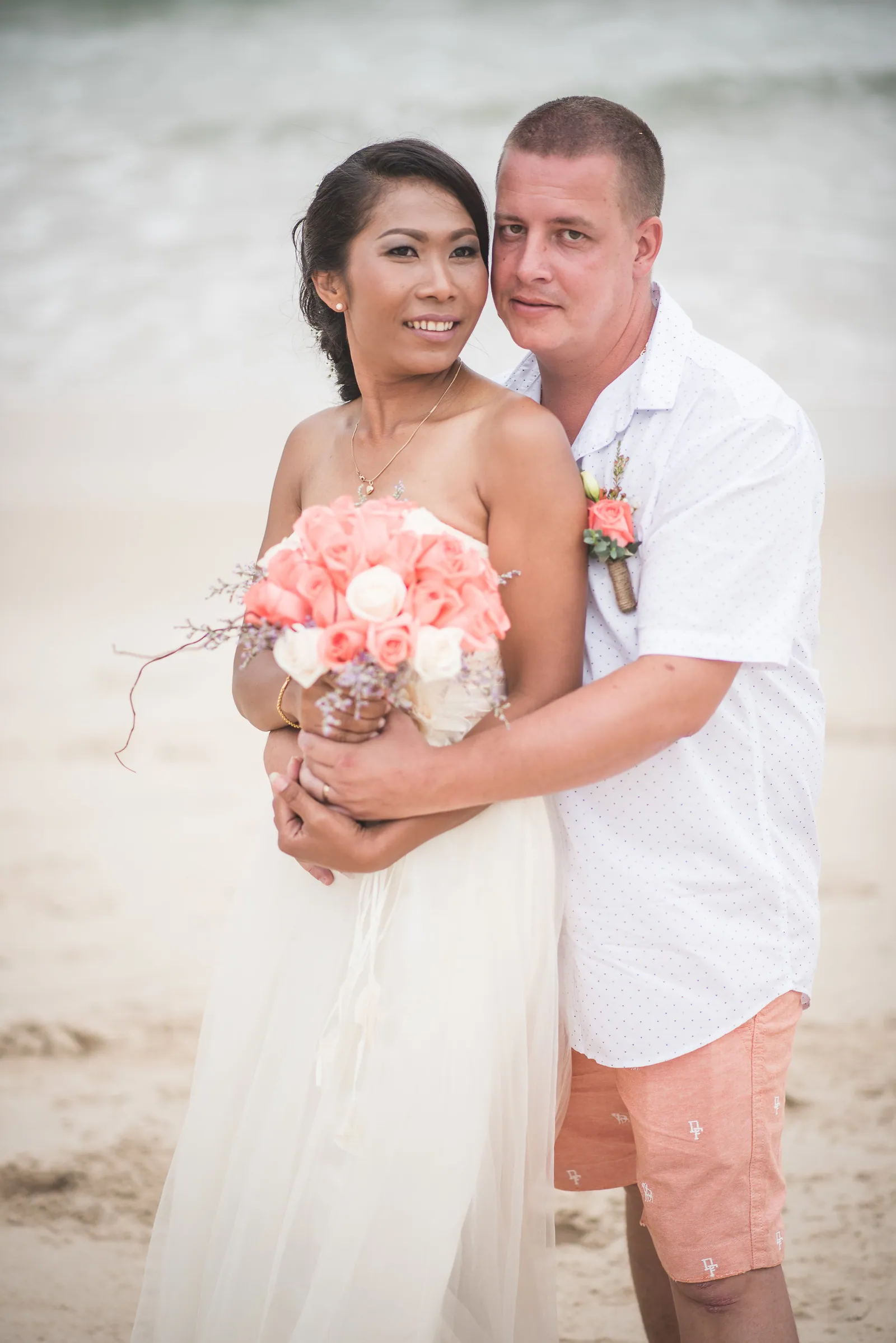 Marco and Sunee on Layan Beach, Phuket, 17 December 2016