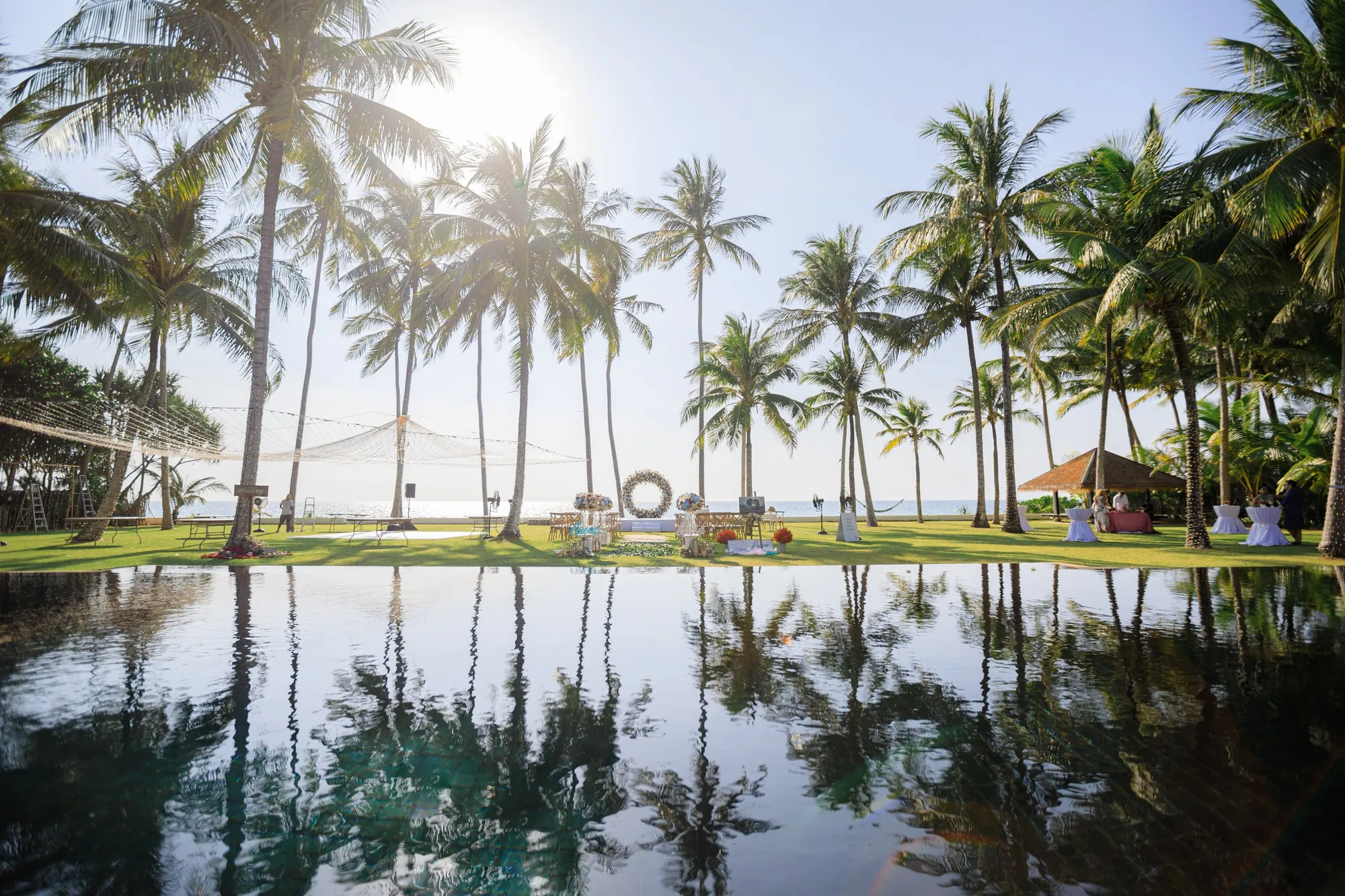 Villa Shanti at Jivana Beach Villas set for Poonam and Victor's beachfront wedding on Natai Beach, 2 February 2020