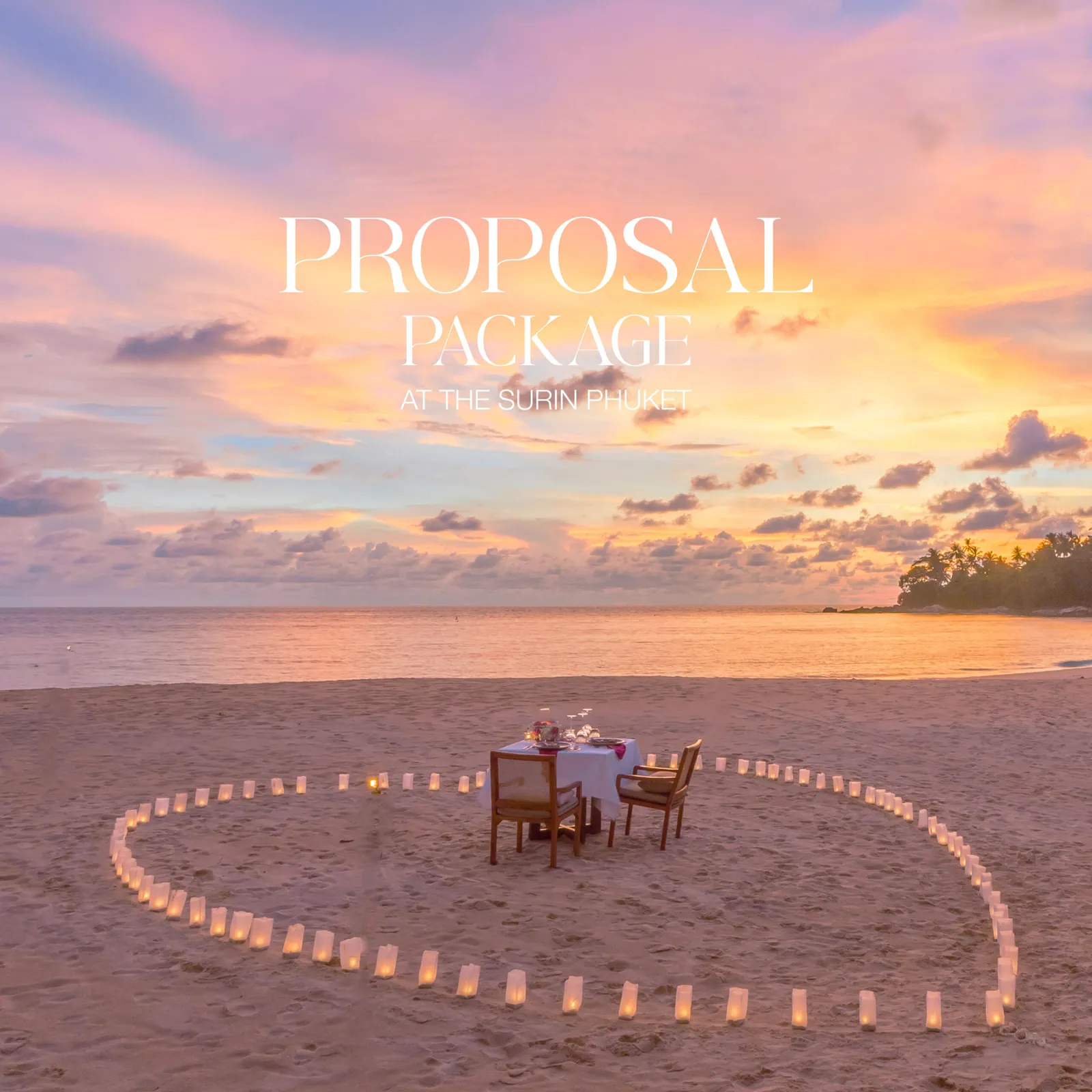 The Surin Phuket — intimate beach wedding dinner on the sand