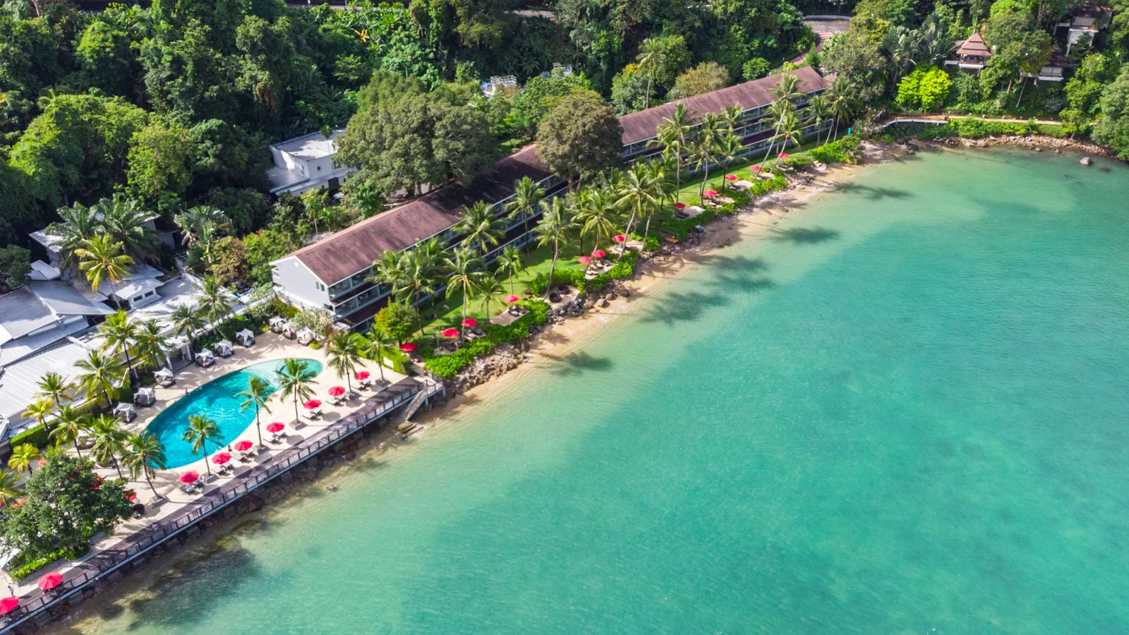 Amari Phuket — bird's-eye view of the resort at the northern tip of Patong Bay