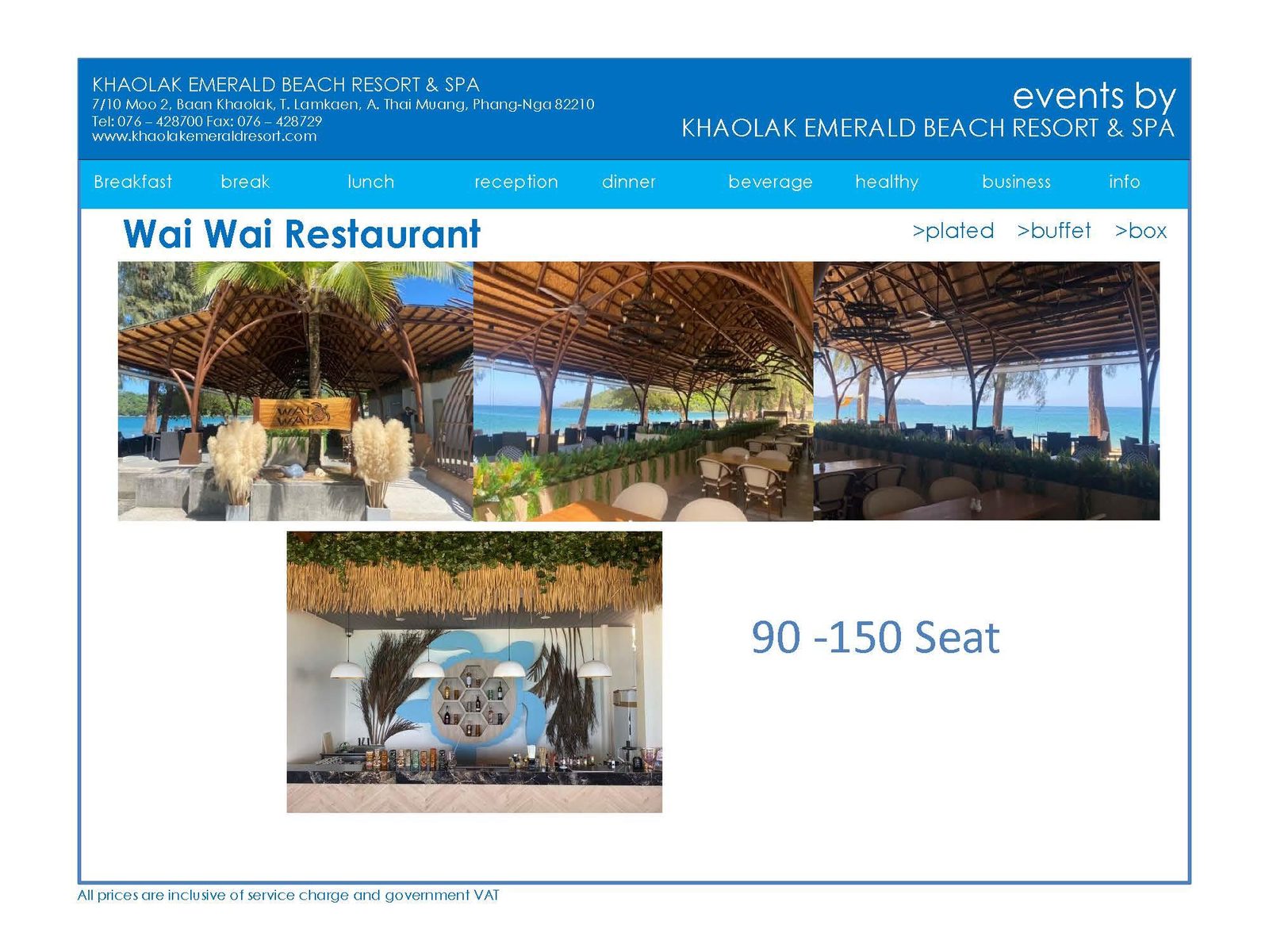 Khaolak Emerald Beach Resort & Spa — beachfront wedding venue setting