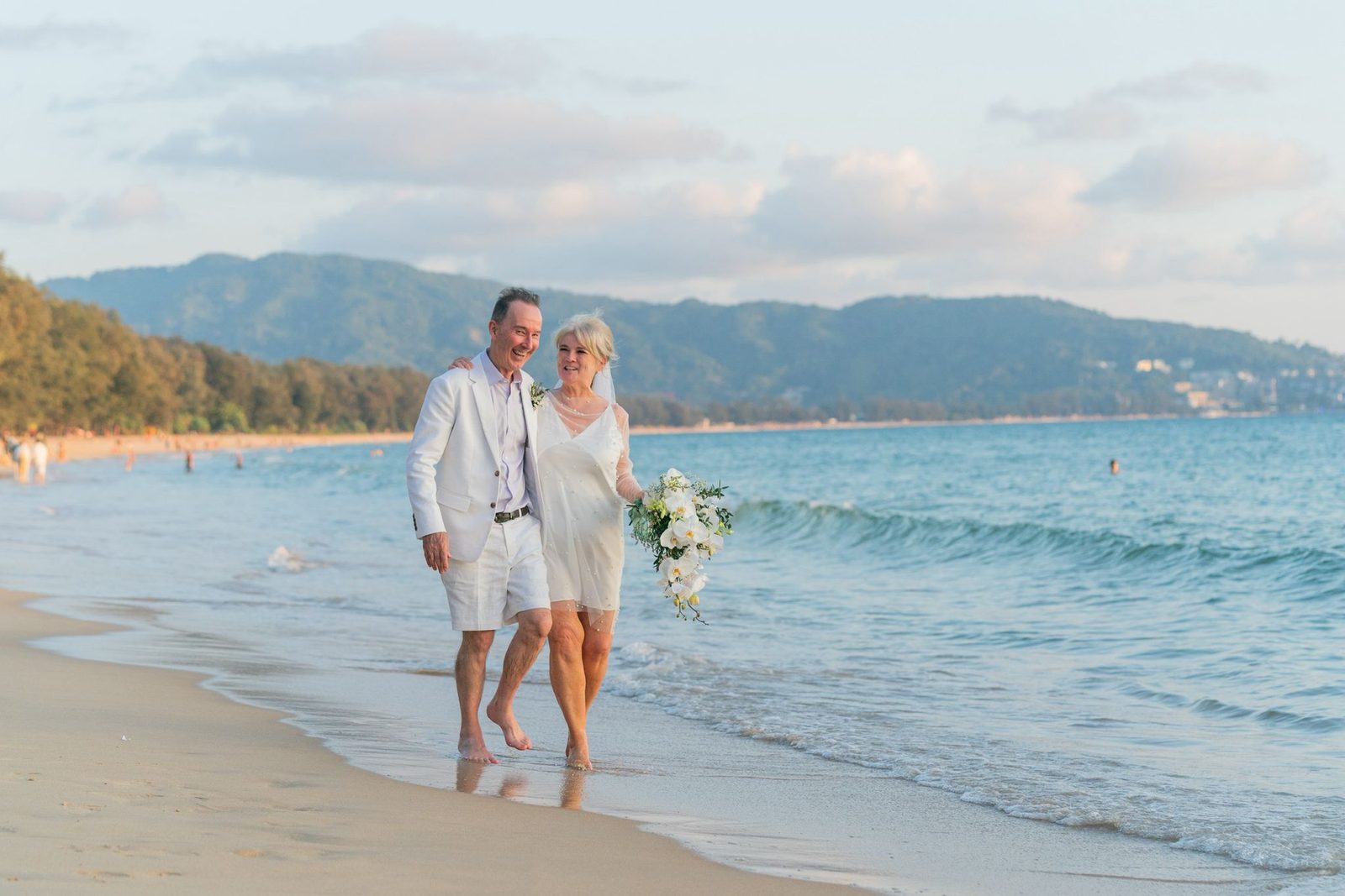 Layan Beach on Phuket's west coast — soft sand and open water, no wedding setup.