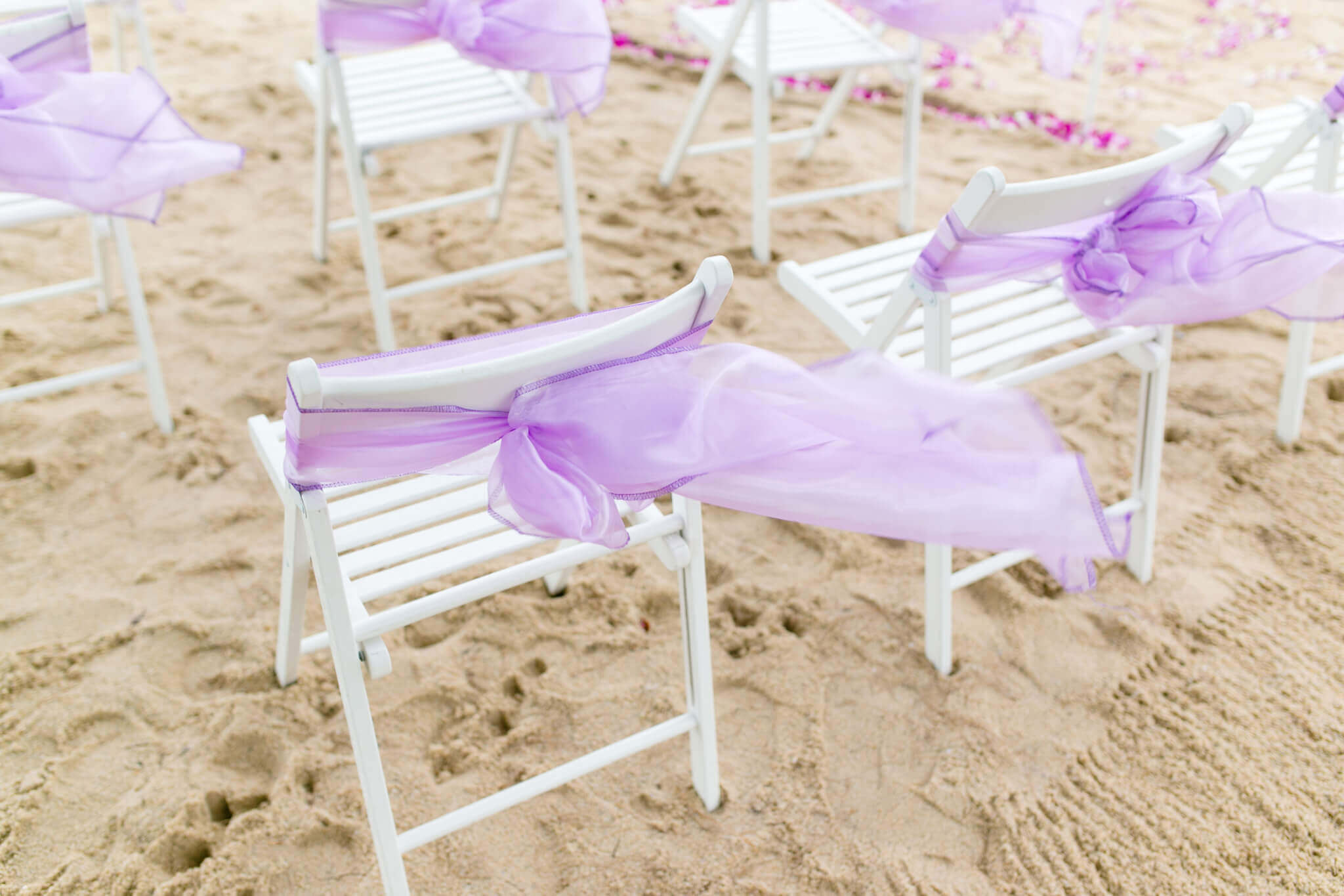 Beach Wedding Chair Sash Phuket Thailand