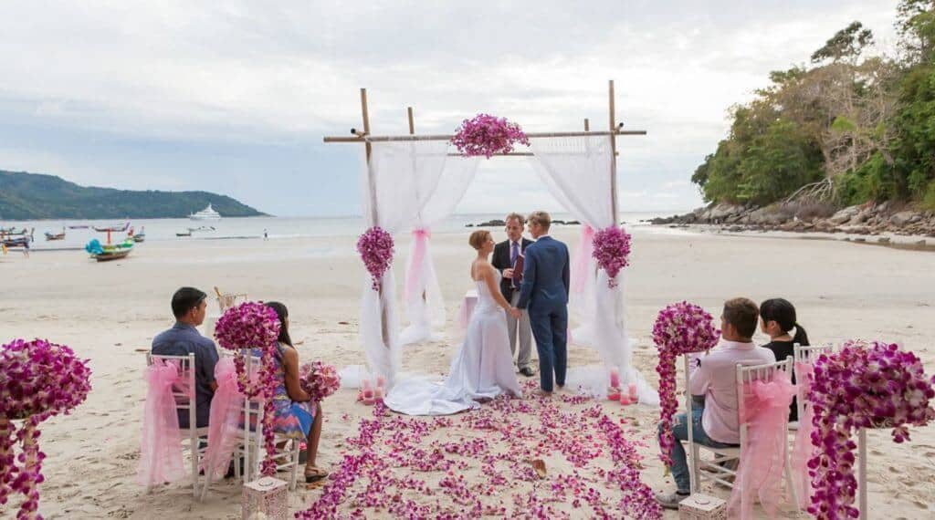 lesbian beach wedding in phuket thailand