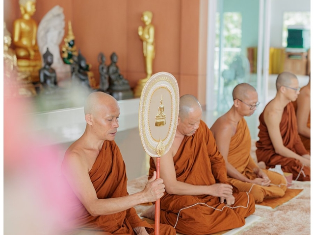 Durga & Sai Thai Monks Wedding Blessing 3rd Sep 2023 Wat Doi Thep (105) WEB
