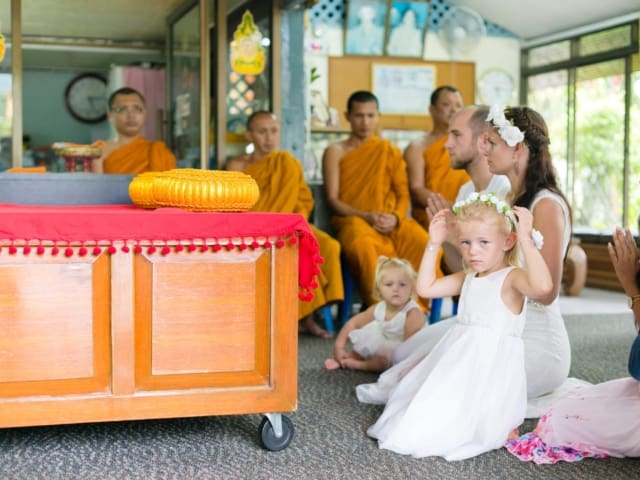 Thai Monks Wedding Blessing Phuket Thailand
