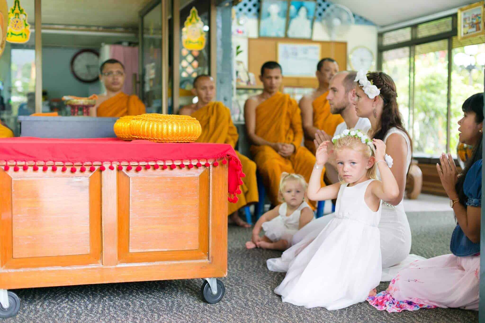 Thai Monks Wedding Blessing Phuket Thailand