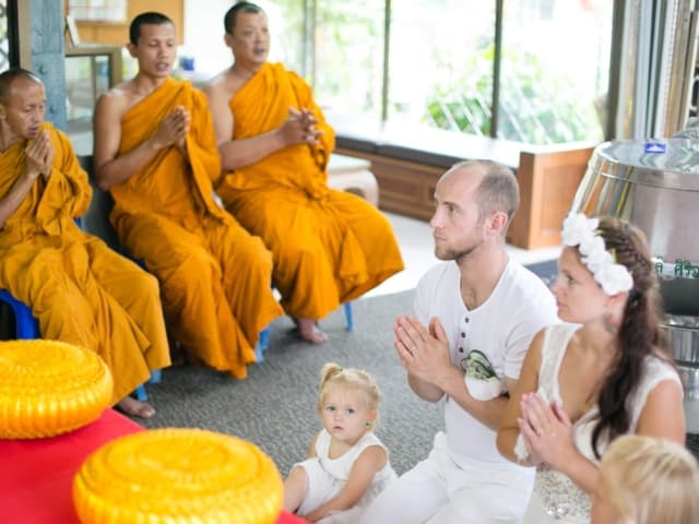 Thai Monks Wedding Blessing Phuket Thailand