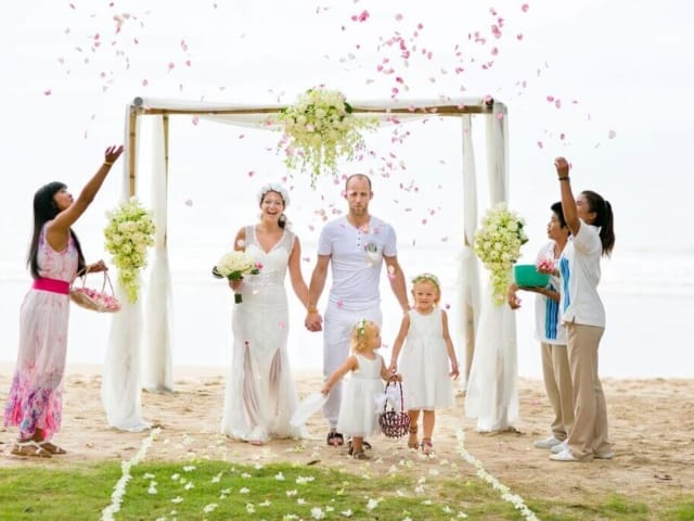 Beach Wedding Phuket Thailand Petals