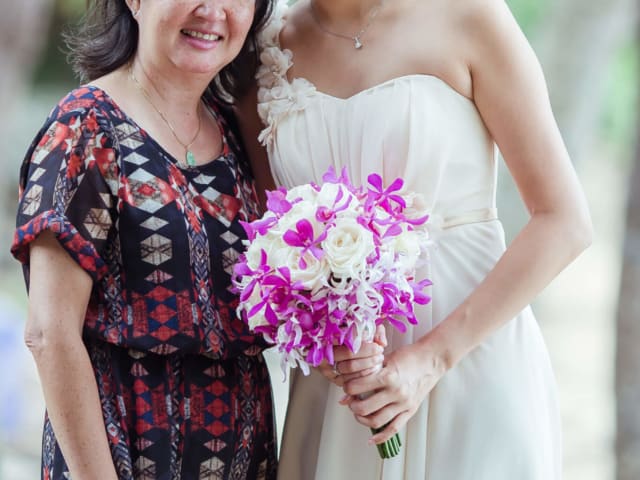 Bride and Mother - Bride and Groom Wedding Photography Wedding Planners Phuket Thailand