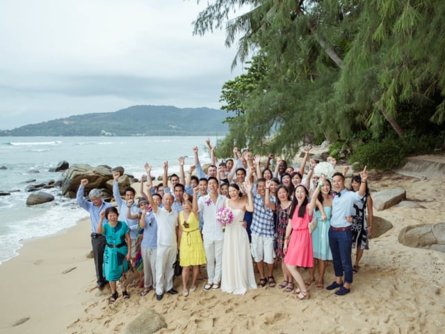 Beach Wedding Guests Phuket Thailand