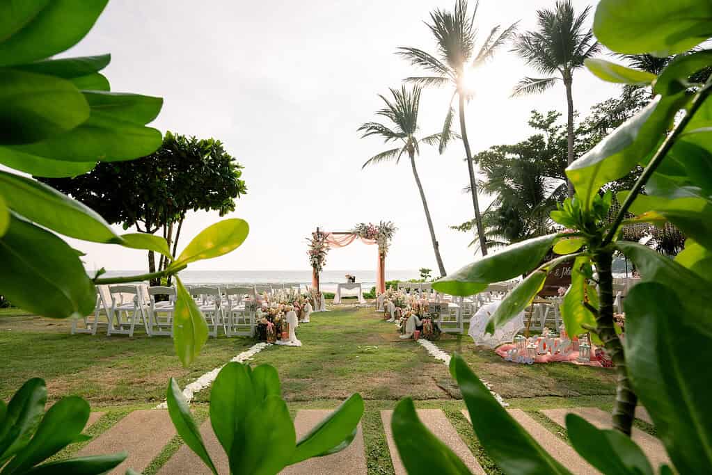 phuket resort beach wedding layout